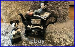 Disney Showcase Collection Mickey Mouse & Minnie Piano Teapot By Paul Cardew