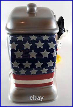 Disney Spirit Of Mickey Mouse Cookie Jar Jukebox USA Flag Americana
