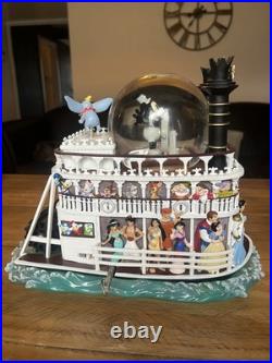 Disney Steamboat Willie Liberty Belle River Boat Mickey Mouse Musical Snowglobe