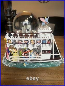 Disney Steamboat Willie Liberty Belle River Boat Mickey Mouse Musical Snowglobe