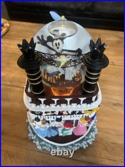 Disney Steamboat Willie Liberty Belle River Boat Mickey Mouse Musical Snowglobe