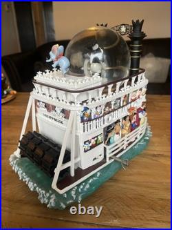 Disney Steamboat Willie Liberty Belle River Boat Mickey Mouse Musical Snowglobe