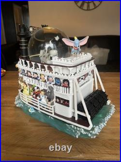 Disney Steamboat Willie Liberty Belle River Boat Mickey Mouse Musical Snowglobe