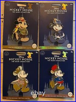 Disney Store 50th Anniversary Mickey Mouse the Main Attraction Pin Set 1-12