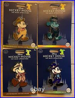 Disney Store 50th Anniversary Mickey Mouse the Main Attraction Pin Set 1-12