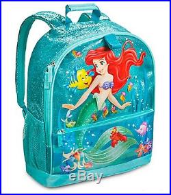 Disney Store Authentic The Little Mermaid Ariel School Backpack