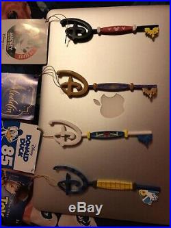 Disney Store Collectible Keys Mickey Mouse, Aladdin, Donald Duck, Toy Story