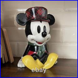 Disney Store Holidays Christmas Mickey Mouse Cookie Jar Rare