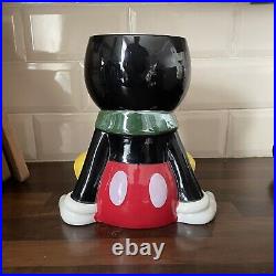Disney Store Holidays Christmas Mickey Mouse Cookie Jar Rare