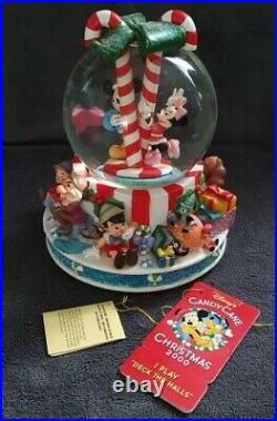 Disney Store Mickey & Minnie Mouse Candyland Christmas Snow Globe 23cm, 2000