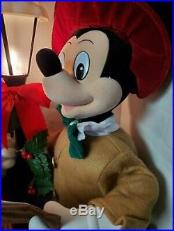 Disney Store Mickey & Minnie Mouse Musical Animated Music Carolers TELCO With Box