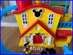 Disney Store Mickey Mouse House Play Set, Lights, Sounds, Pluto Car, 020, inc box
