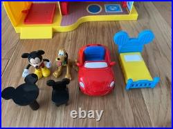 Disney Store Mickey Mouse House Play Set, Lights, Sounds, Pluto Car, 020, inc box
