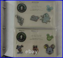 Disney Store Mickey Mouse Memories Pins Complete Full Set 2018 Badges & Book