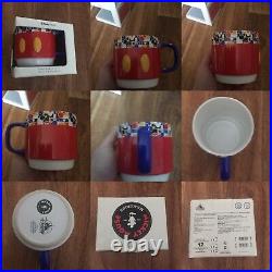 Disney Store Mickey Mouse Memories Stacking Mugs Complete Full Set Collection