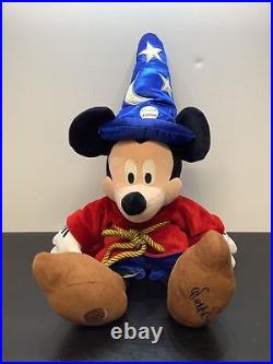 Disney Store Mickey Mouse Plush Ltd Edition Stamped Signed Soft Toy Fantasia 22