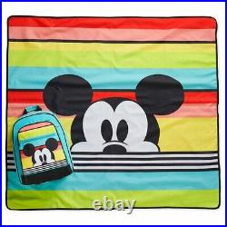 Disney Store Mickey Mouse Summer Fun Backpack with Picnic Mat New 2019