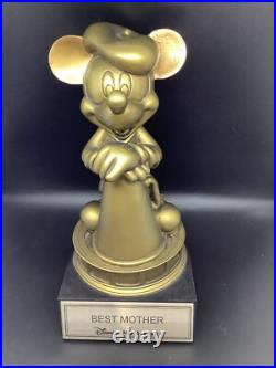 Disney Studios Mickey Mouse Bronze Figurine Large 10 Best Mother Plaque Rare