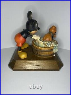 Disney The Mad Dog Mickey Mouse And Pluto Wood Carving By Anri 1931