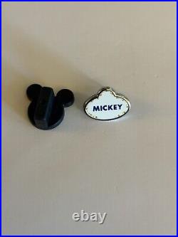 Disney Tiny Kingdom Mickey Mouse Name Tag Badge Pin 3rd Edition Series 1