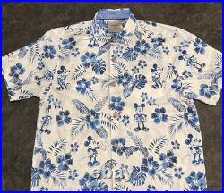 Disney Tommy Bahama Mickey Mouse Aloha Button Shirt Men Size L Brand New