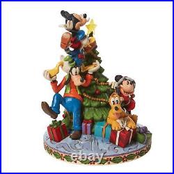 Disney Traditions Christmas Tree Mickey Mouse Fab 5 Carved by Heart Figurine