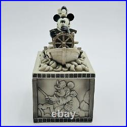 Disney Traditions Enesco Mickey Mouse Steamboat Willie Box With Lid #4017927 RARE