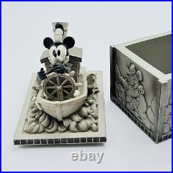 Disney Traditions Enesco Mickey Mouse Steamboat Willie Box With Lid #4017927 RARE