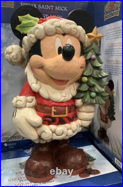 Disney Traditions Jim Shore 17 Christmas Mickey Mouse Old St Mick Santa Greeter