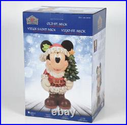 Disney Traditions Jim Shore 17 Christmas Mickey Mouse Old St Mick Santa Greeter