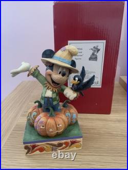 Disney Traditions Jim Shore Mickey Mouse Harvest Scarecrow Boxed