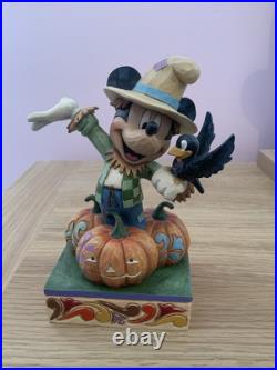 Disney Traditions Jim Shore Mickey Mouse Harvest Scarecrow Boxed