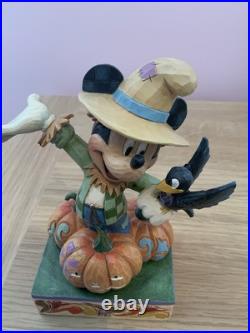 Disney Traditions Jim Shore Mickey Mouse Harvest Scarecrow Boxed