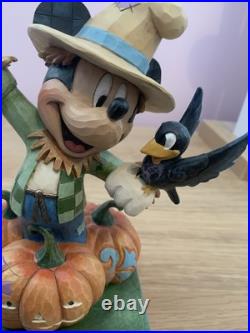 Disney Traditions Jim Shore Mickey Mouse Harvest Scarecrow Boxed