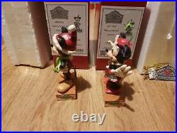 Disney Traditions Merry Mickey Mouse Minnie Ornament Figure 4051966 4051967