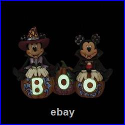 Disney Traditions Mickey & Minnie Mouse Boo Pumpkin Halloween Figurine 6013052
