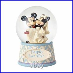 Disney Traditions Mickey & Minnie Wedding Waterball Snowglobe Happily Ever After