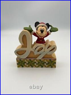 Disney Traditions Mickey Mouse Christmas Joy Word Plaque Figurine 4033261