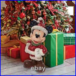 Disney Traditions Mickey Mouse Christmas Santa Greeter Jim Shore