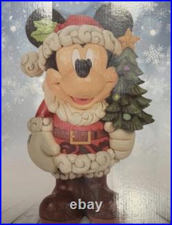 Disney Traditions Mickey Mouse Old St. Mick Christmas Santa Greeter Jim Shore