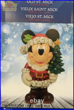 Disney Traditions Mickey Mouse Old St. Mick Christmas Santa Greeter Jim Shore