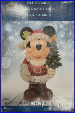 Disney Traditions Mickey Mouse Old St. Mick Christmas Santa Greeter Jim Shore