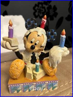 Disney Traditions Mickey Mouse With Birthday Cake Figurine Rare Boxed 4033281 Disney Traditions Mickey Mouse With Birthday Cake Figurine Rare Boxed 4033281