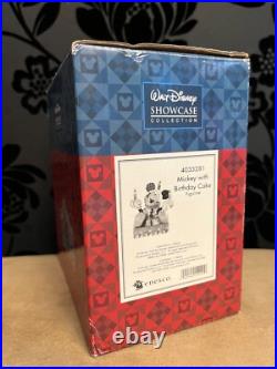 Disney Traditions Mickey Mouse With Birthday Cake Figurine Rare Boxed 4033281 Disney Traditions Mickey Mouse With Birthday Cake Figurine Rare Boxed 4033281