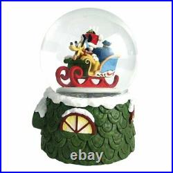 Disney Traditions Mickey & Pluto Christmas Waterball Globe 6009581 New & Boxed