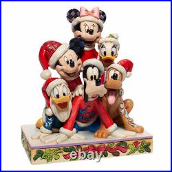 Disney Traditions Piled High Holiday Cheer Figurine Xmas Mickey & Friends