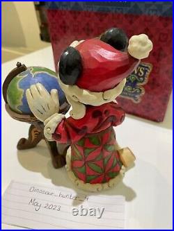 Disney Traditions Showcase Old World Santa Mickey Christmas Greetings with box