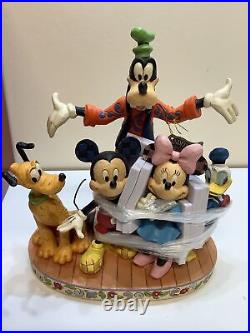 Disney Traditions The Gangs All Here Figurine Large Ornament Mickey Mouse NEW