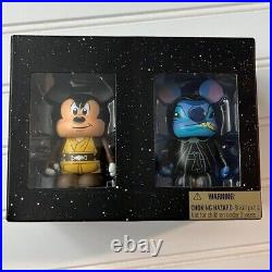 Disney Vinylmation Stitch Jedi Emperor Mickey Mouse Star Wars Set NIB