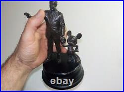 Disney Walt Disney & Mickey Mouse bronze Partners Statue 8.5 Hard To Find